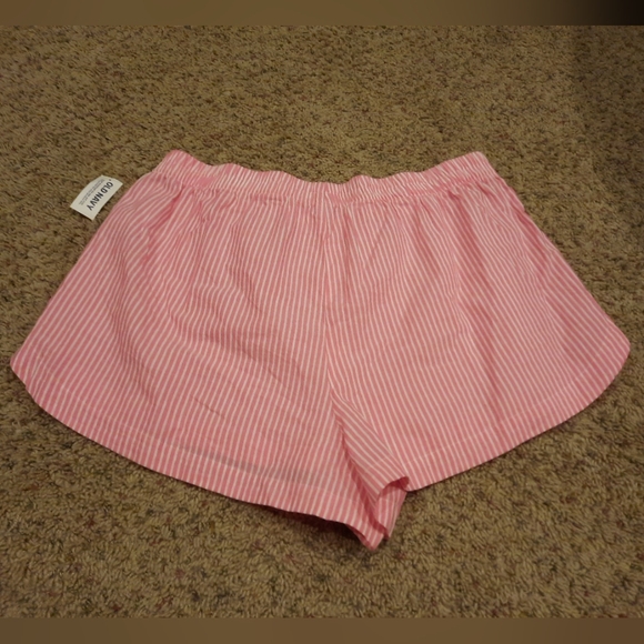 Old Navy Women's Size L Sleep Shorts Pink White Stripe Boxers Brand New - Picture 5 of 6